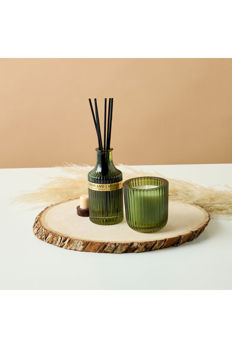 Lemon and Lavender Reed Diffuser and Candle Gift Set - Image 1